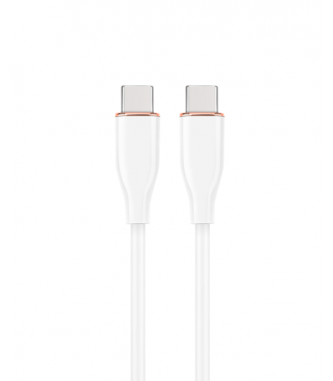 CABLE DE CARGA Y DATOS GEMBIRD (PD) TIPO-C SILICONA ALTA CALIDAD 1,5M BLANCO