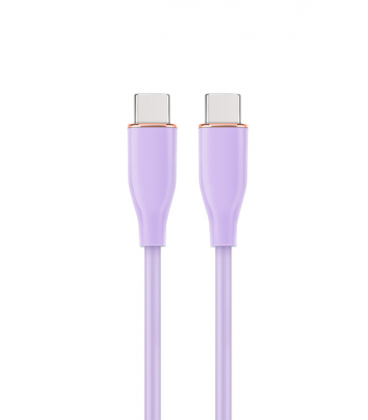CABLE DE CARGA Y DATOS GEMBIRD (PD) TIPO-C SILICONA ALTA CALIDAD 1,5M MORADO