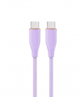 CABLE DE CARGA Y DATOS GEMBIRD (PD) TIPO-C SILICONA ALTA CALIDAD 1,5M MORADO