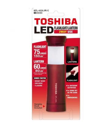 Linterna toshiba kfl-403l/ 75 lúmenes/ 3 pilas *aaa/ roja