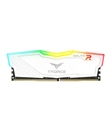 DDR4 TEAMGROUP T-FORCE DELTA RGB 16GB X1 3200 BLANCO