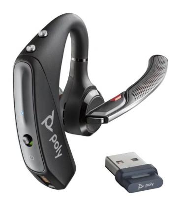 Auricular inalámbrico plantronics voyager 5200 + cable usb-a a micro usb + llave bt700/ con micrófono/ bluetooth/ negro
