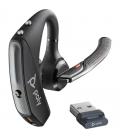 Auricular inalámbrico plantronics voyager 5200 + cable usb-a a micro usb + llave bt700/ con micrófono/ bluetooth/ negro
