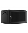 ARMARIO LANBERG MURAL RACK 19" 6U 600X450 FLAT PACK NEGRO PUERTA MALLA