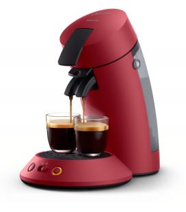 Cafetera de cápsulas philips senseo original plus csa210/91/ compatible cápsulas senseo/ roja