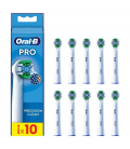 Cabezal de recambio braun para cepillo braun oral-b pro precision clean/ pack 10 uds