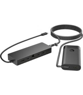 Pack docking usb tipo-c y cargador universal para portátil hp 9h0h9aa