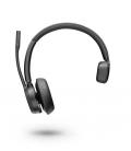 Auricular inalámbrico poly voyager 4310 para microsoft teams + adaptador bt700 + base de carga/ con micrófono/ bluetooth/ negro