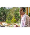 Auriculares inalámbricos poly voyager 4320 + adaptador bt700 + base de carga/ con micrófono/ bluetooth/ negros