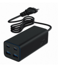 CARGADOR RAPIDO GEMBIRD USB POWERDELIVERY GAN DE 4 PUERTOS 100 W NEGRO