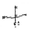 Soporte de mesa para 4 monitores y tv aisens dt27tsr-379/ giratorio/ inclinable/ hasta 8kg