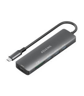 Docking usb tipo-c aisens asuc-6p024-gr/ 1xhdmi/ 3xusb/ 1xlector tarjetas/ gris