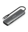 Docking usb tipo-c aisens asuc-7p026-gr/ 1xhdmi/ 2xusb/ 1xusb tipo-c / 1xusb tipo-c pd/ 1xlector tarjetas/ gris