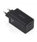 Cargador de pared gan aisens asch-100w3p052-bk/ 2xusb tipo-c/ 1xusb/ 100w