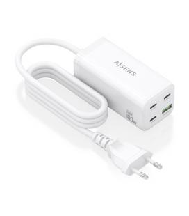 Cargador sobremesa gan aisens asch-100w4p053-w/ 3xusb tipo-c/ 1xusb/ 100w