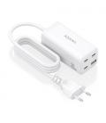Cargador sobremesa gan aisens asch-100w4p053-w/ 3xusb tipo-c/ 1xusb/ 100w
