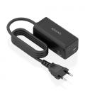 Cargador sobremesa gan aisens asch-100w4p054-bk/ 3xusb tipo-c/ 1xusb/ 100w
