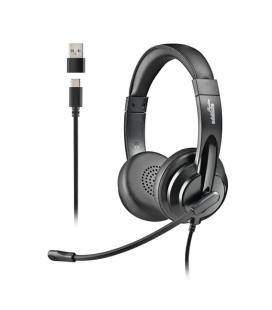 Auriculares ngs vox605 usb/ con micrófono/ usb/ negros