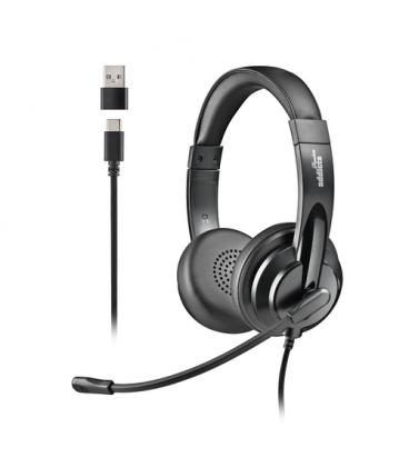 Auriculares ngs vox605 usb/ con micrófono/ usb/ negros