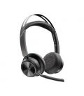 Auriculares inalámbricos poly voyager focus 2 para microsoft teams + adaptador usb-c-a + soporte de carga/ con micrófono/