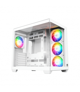 Torre PC Chasis Gaming XYZ Tesseract X ATX Vidrio Templado 7 Ventiladores ARGB USB-C Dual Cámara