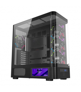 Torre PC Caja PC XYZ QUANTUM PRO Curva Cristal/Pantalla 6.2”/Soporte GPU 400mm/A-RGB/ATX