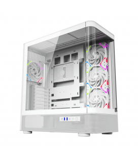 Torre PC Torre XYZ Quantum Doble Cristal Curvo 4xVortex A-RGB ATX/420mm Líquida USB-C Negro/Blanco