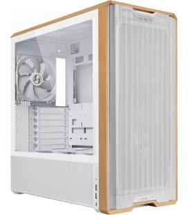 Caja PC ATX/EATX Lian Li Lancool 217 Acero/Madera/Templado Blanco aRGB+Ventilación Avanzada