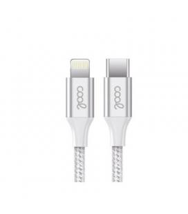 CABLE COOL USB-C A LIGHTNING 1.2M NYLON WHITE