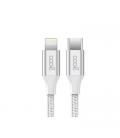 CABLE COOL USB-C A LIGHTNING 1.2M NYLON WHITE