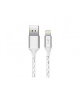 CABLE COOL USB LIGHTNING 1.2M NYLON WHITE