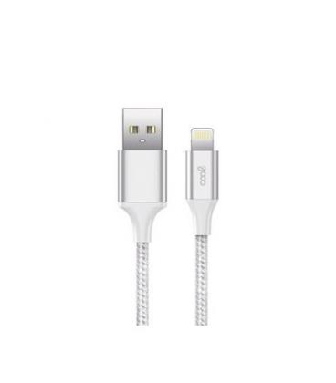 CABLE COOL USB LIGHTNING 1.2M NYLON WHITE