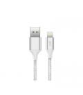 CABLE COOL USB LIGHTNING 1.2M NYLON WHITE