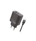 CARGADOR COOL DUAL USBC,USB 65W U.C.R. CABLE BLACK