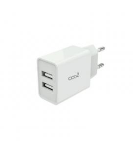 CARGADOR COOL 2USB 2,4 AMP WHITE
