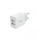 CARGADOR COOL 2USB 2,4 AMP WHITE