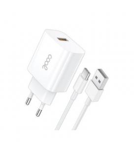 CARGADOR COOL USB-C 12W 2.4 AMP WHITE CABLE 1.2M