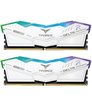 Memoria RAM Team Group T-FORCE DELTA RGB DDR5 Blanca 6000MHz 32GB 2x16GB CL28 Dual AMD EXPO e Intel