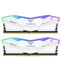 Memoria RAM Team Group Delta White RGB DDR5 6000MHz 32GB 2x16GB CL30 Dual AMD EXPO e Intel XMP Blanco