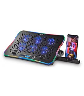Soporte Refrigerante NGS Hero Stand para Portátiles hasta 15.6"/ Iluminación LED