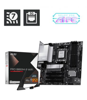 MSI PRO B850M-P WIFI AMD B850 Zócalo AM5 micro ATX