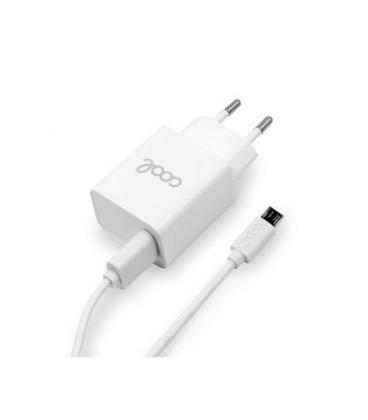CARGADOR COOL MICRO USB 3 AMP WHITE CABLE