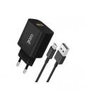 CARGADOR COOL MICRO USB 2.4 AMP BLACK CABLE
