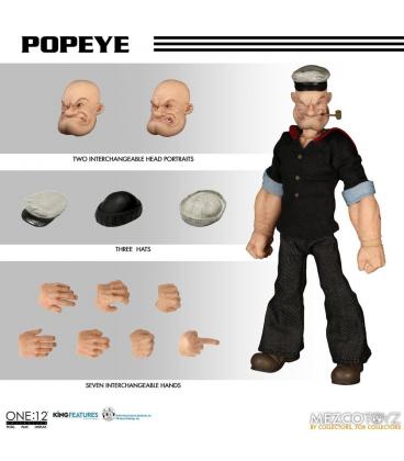 Figura mezco toyz popeye one:12 collective re - run popeye 15.5cm
