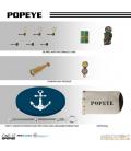 Figura mezco toyz popeye one:12 collective re - run popeye 15.5cm
