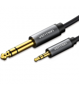 Cable estéreo vention baihf/ jack 6.5 macho - jack 3.5 macho/ 1m/ gris