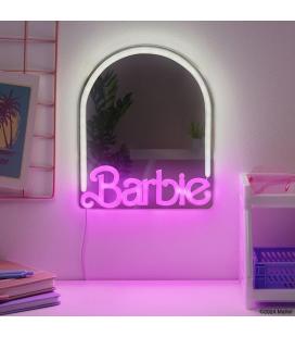 Espejo de neón led de montaje en pared barbie