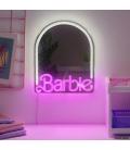 Espejo de neón led de montaje en pared barbie