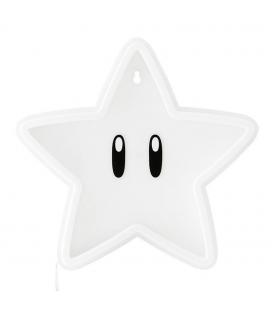 Luz neon pared paladone super mario bros super estrella