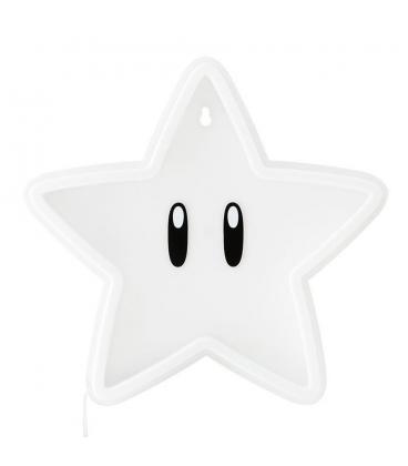 Luz neon pared paladone super mario bros super estrella